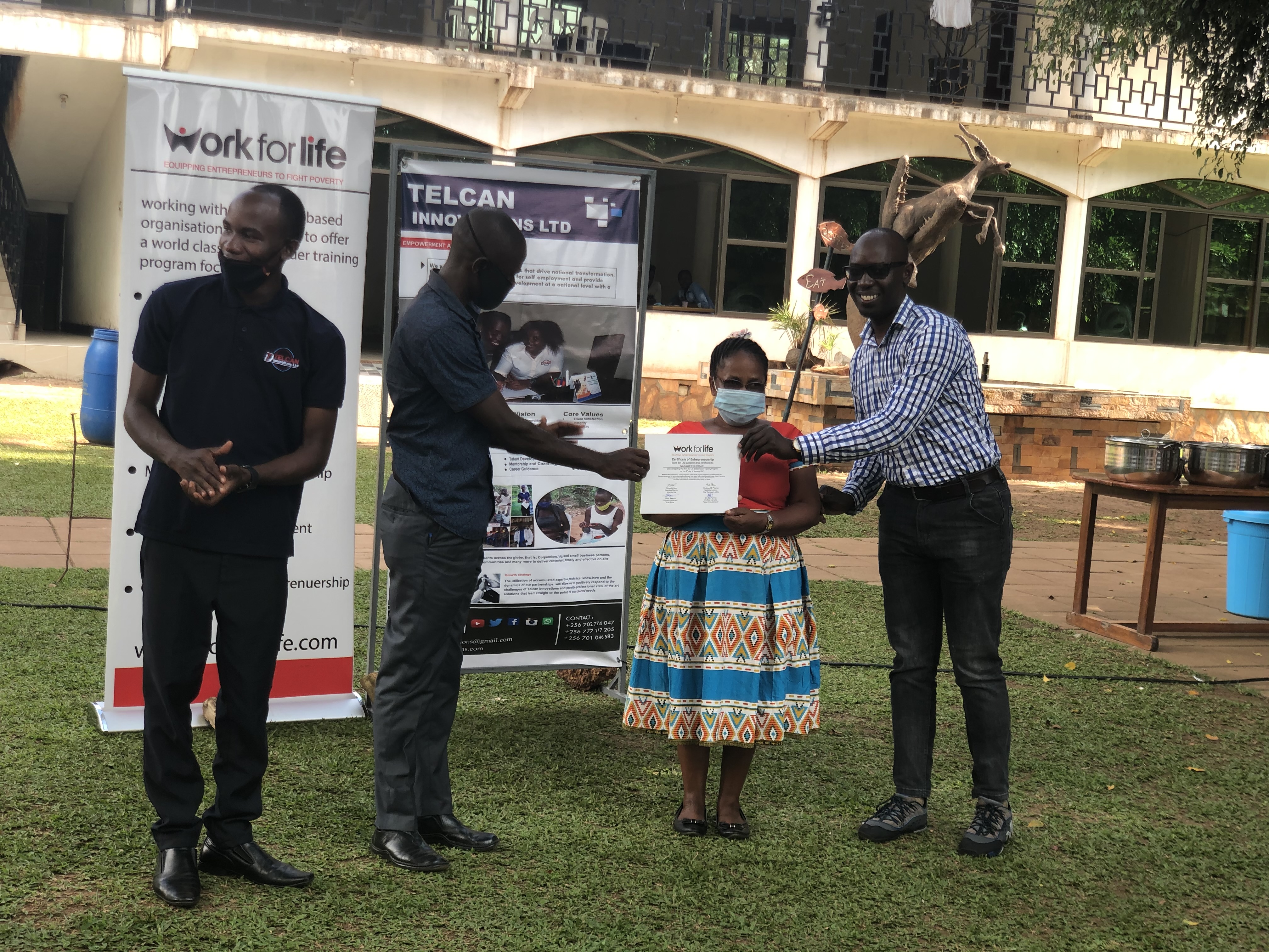 Certificate award ceremony at Work for Life programme
