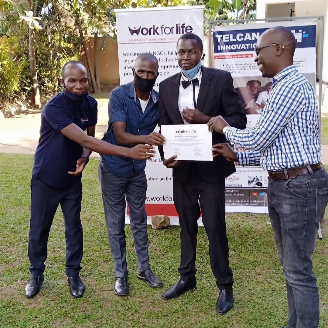 Certificate ceremony with Work for Life team